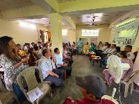 Farmers, officials, and resource persons participate in the interactive awareness programme on sustainable agriculture, organic farming, and soil health management.